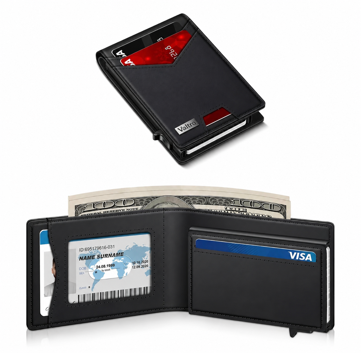 Valtro™ Pop-Up RFID Wallet (Black)