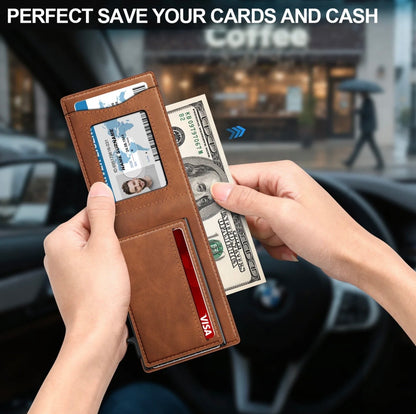 Valtro™ Pop-Up RFID Wallet (Brown Leather)