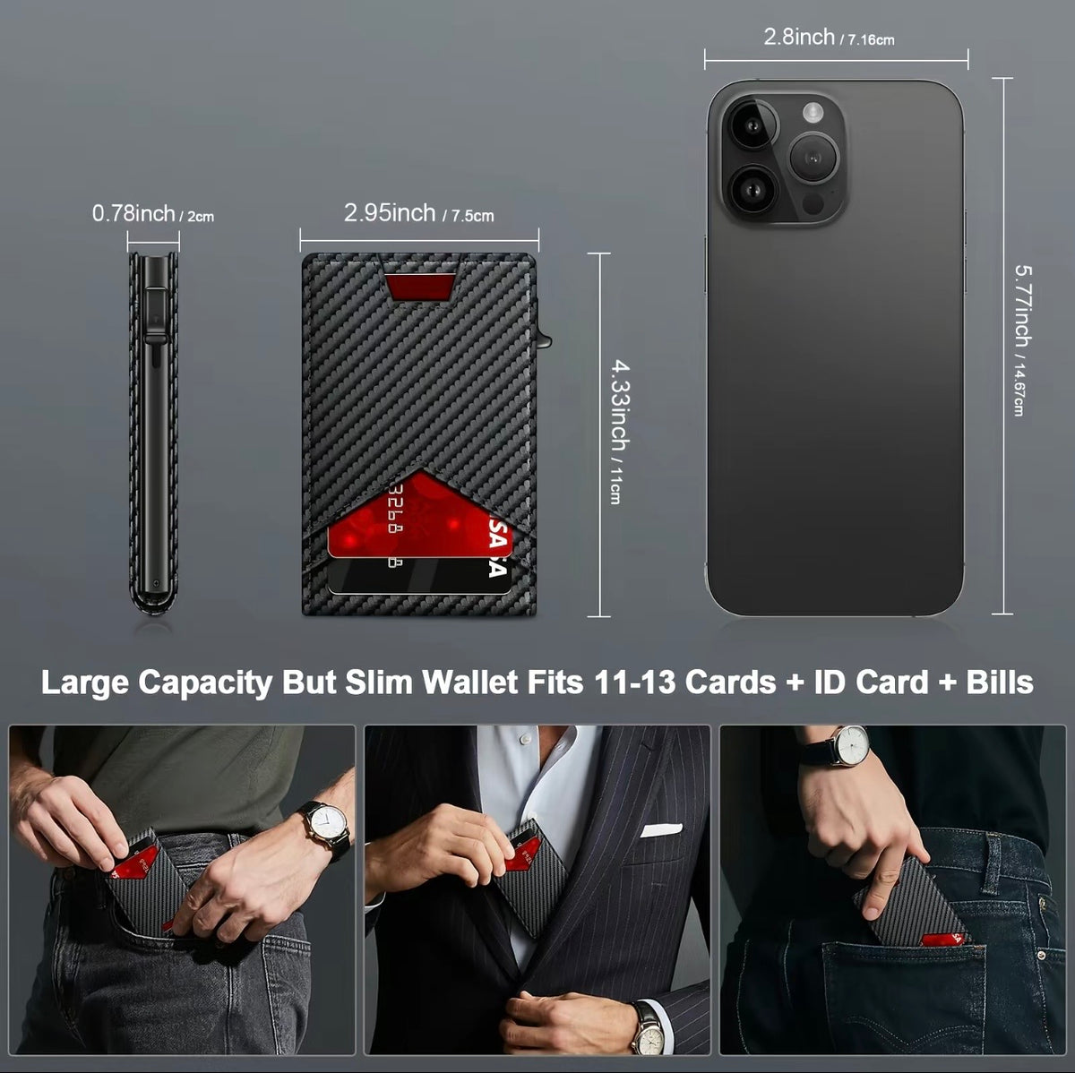 Valtro™ Pop-Up RFID Wallet (Carbon Black)