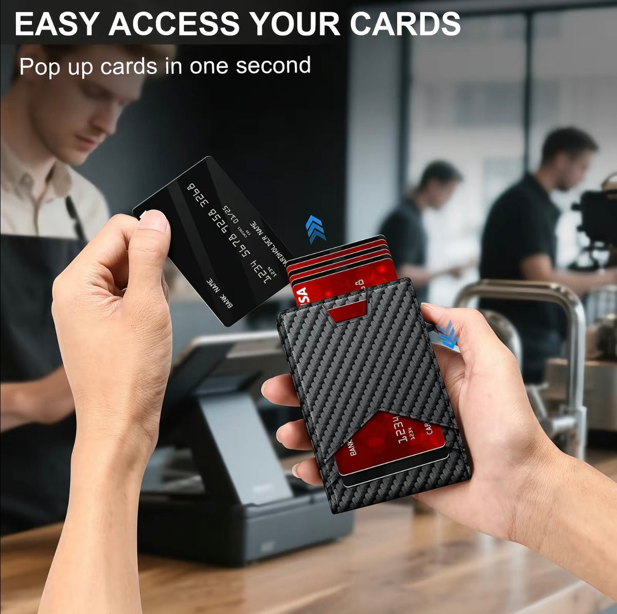 Valtro™ Pop-Up RFID Wallet (Carbon Black)