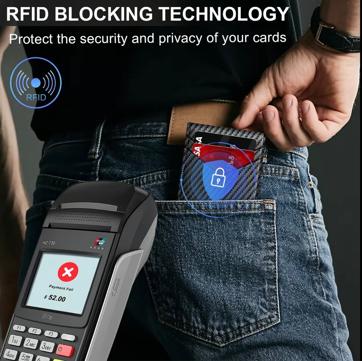 Valtro™ Pop-Up RFID Wallet (Carbon Black)