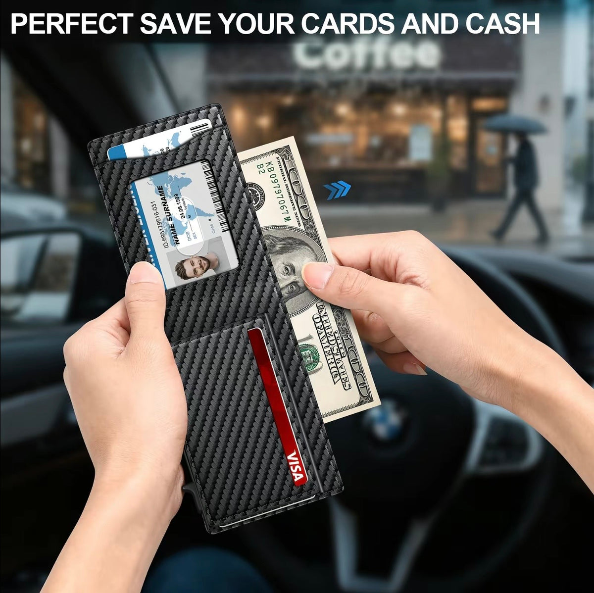 Valtro™ Pop-Up RFID Wallet (Carbon Black)