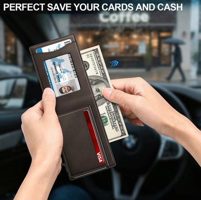 Valtro™ Pop-Up RFID Wallet (Dark Brown Leather)